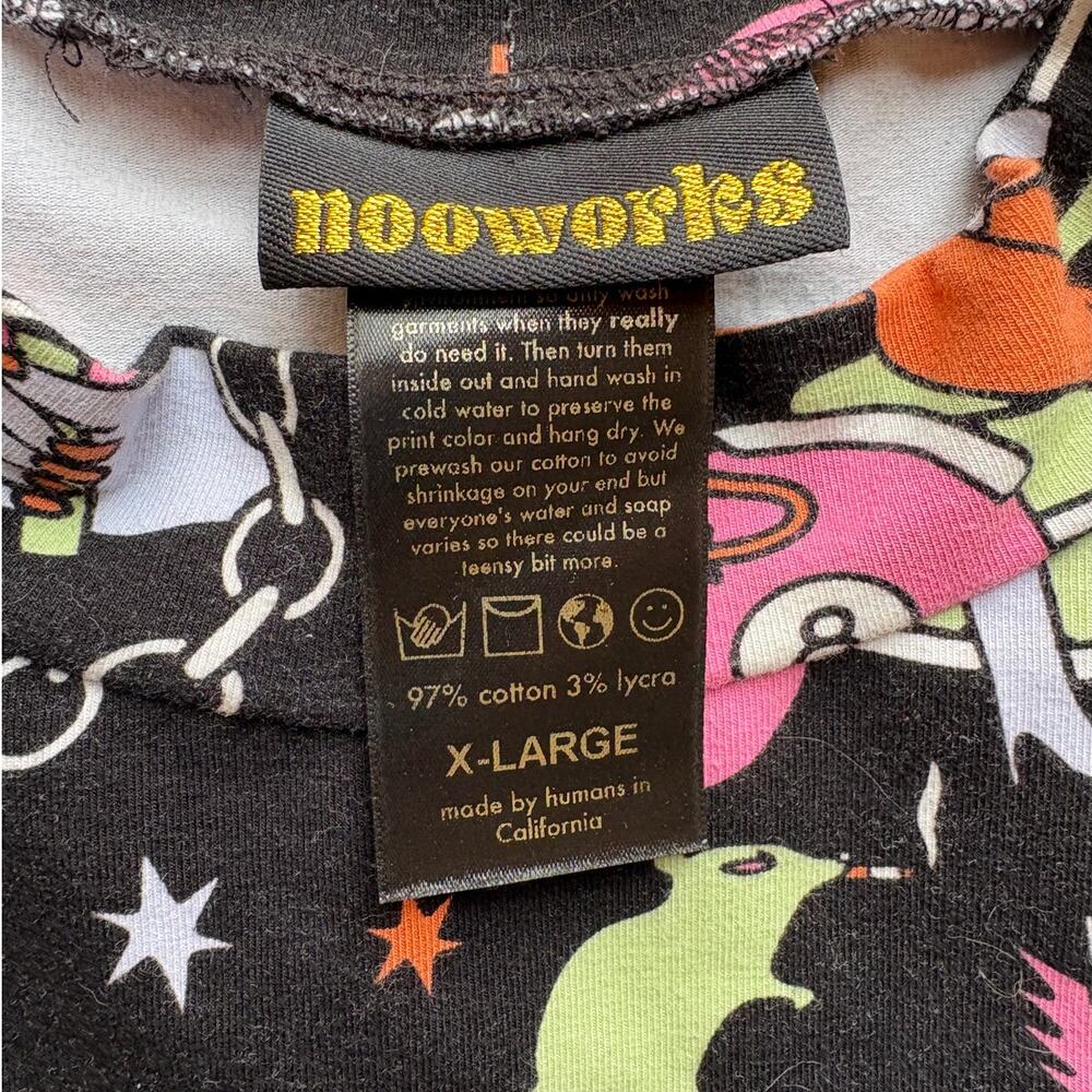 Nooworks "Mean Machine" Fit and Flare Knit Jersey Dress Whimsical Goth Size XL - Picture 2 of 11